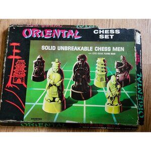Vintage Bar Zim Oriental Chess Set 1962 Complete